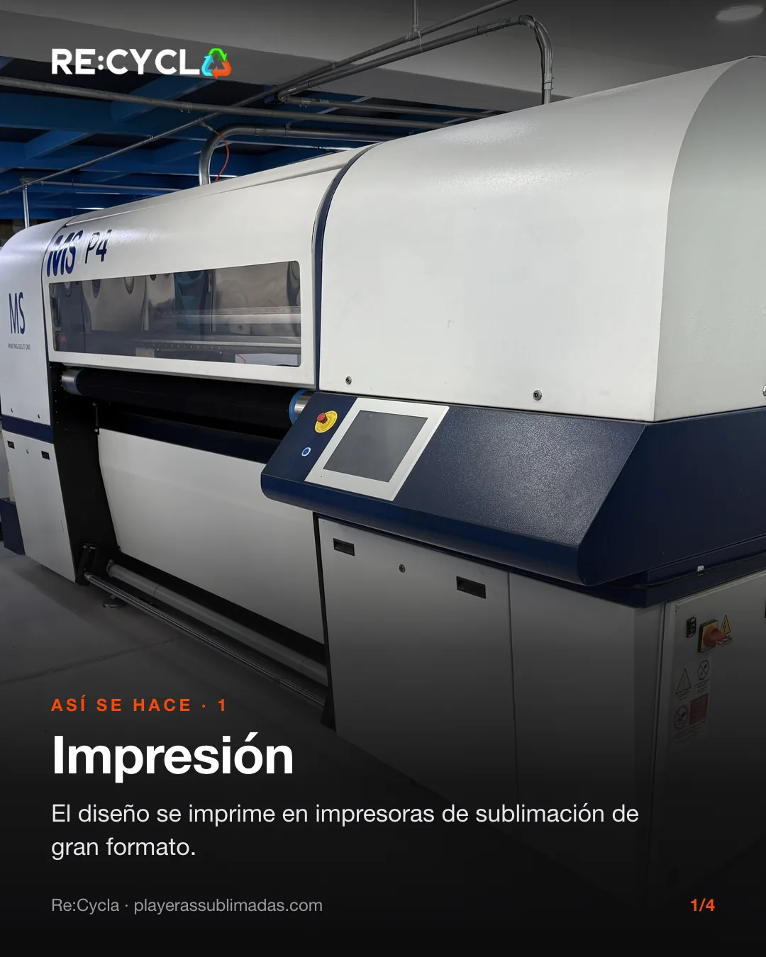 Impresión del diseño en impresora de sublimación de gran formato