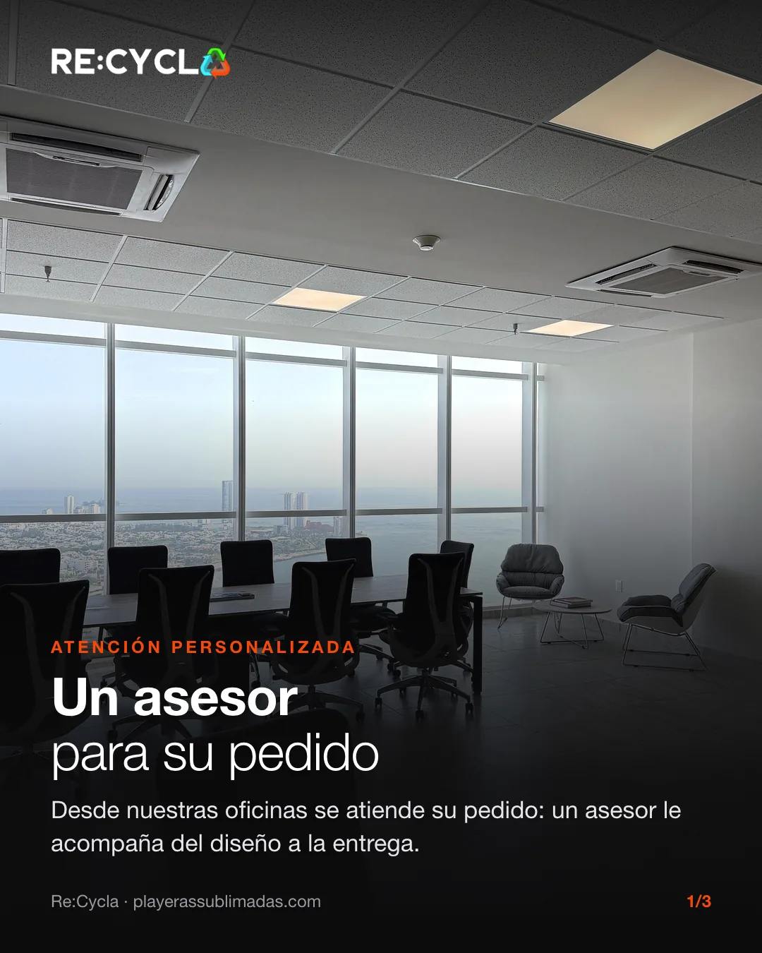 Oficina de Re:Cycla donde un asesor acompaña cada pedido