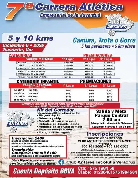 Convocatoria de 7ma Carrera Atlética Empresarial de la Juventud