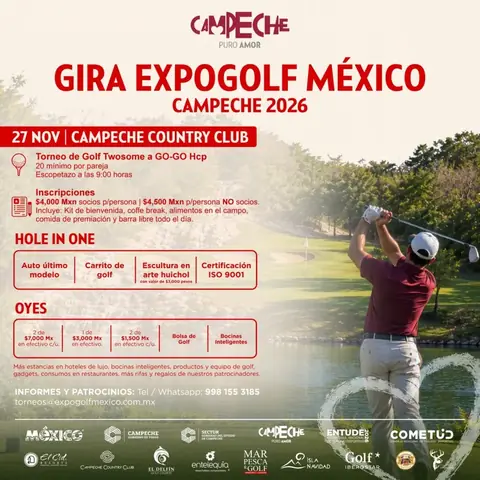 Convocatoria de Gira Expogolf México 2026 – Campeche