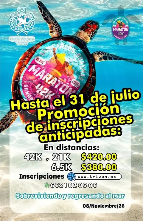 Convocatoria de Maratón San Carlos-Guaymas 2026 (16ª edición)