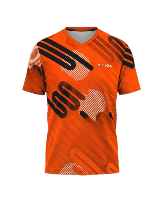 Playera deportiva sublimada cuello V personalizada para equipos